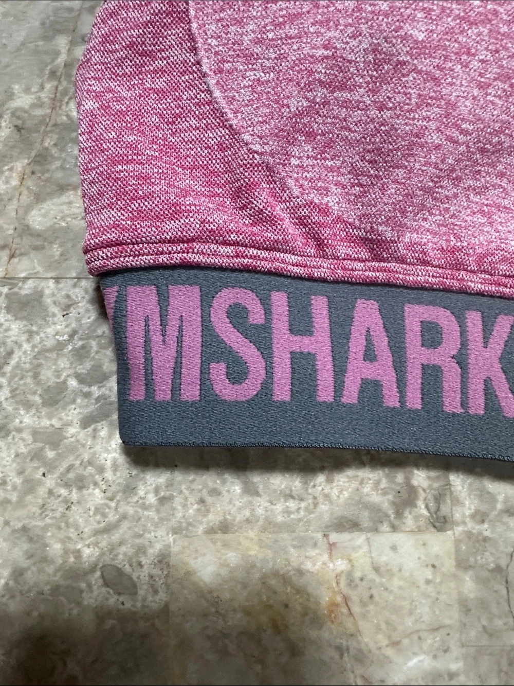 Gymshark Heathered Rose Racerback Seamless Sports Bra